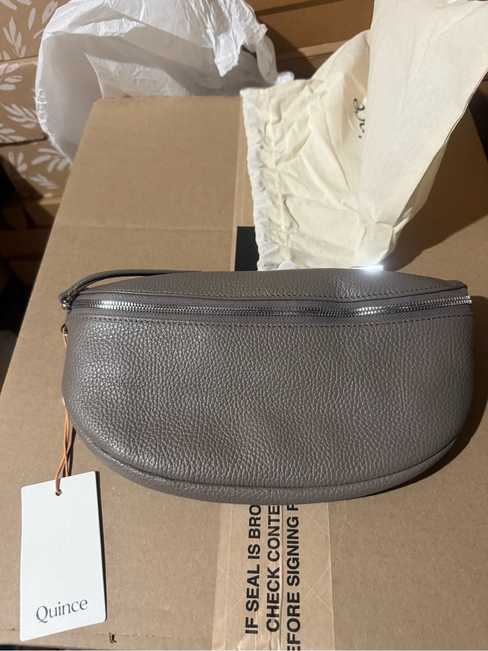 NWT Quince Quinn Sling Bag- Mink
